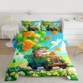 thumbnail image 2 of Feelyou Cute Green Gnome Full Size Comforter Sets, Lucky Shamrock Leaf Bedding Comforter Set, Happy St. Patrick's Day Reversible Bedding Sets, Breathable Home Decor, 3-Piece, 2 of 8