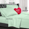 thumbnail image 2 of Nestl Deep Pocket King Sheets - 4 Piece King Size Bed Sheets with Fitted Sheet, Flat Sheet, Pillow Cases - Extra Soft Bedsheet Set with Deep Pockets for King Size - Mint, 2 of 6