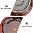 thumbnail image 4 of Phenofice Large Round Succulent Planter Hydroponic Ceramic Flower Pot Red 1Pc 7.3*7.3*2.3in, 4 of 8