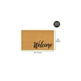 thumbnail image 5 of mDesign Rectangular Coir and Rubber Entryway Welcome Doormat with Natural Fibers for Indoor or Outdoor Use - Decorative Script Welcome Design - 36" x 22" - Natural/Black Natural Cursive Welcome 36 x 22, 5 of 5