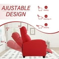 thumbnail image 4 of CL.HPAHKL Leather Recliner Chair, Massage Recliner Chair with PU Leather Padded Seat Backrest Adjustable Modern Reclining Chair for Adults Easy Lounge Chair for Bedroom Home Theater, Red, 4 of 7