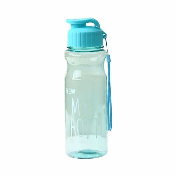 ACDANC Colorful Clear Water Bottle Portable Press Plastic Cup Clamshell Leak-Proof Bottle Student Daily Cup Outdoor Sports Fitness Drinking Tool Insulated Bottle Water Bottles