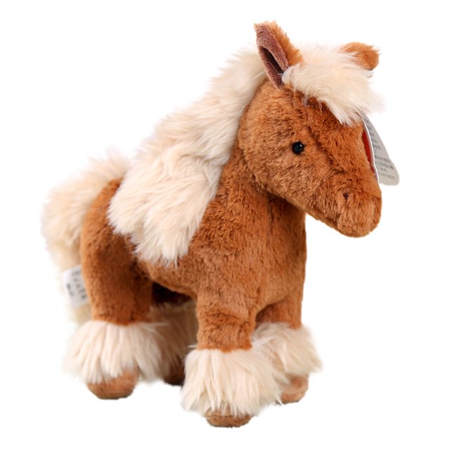 Muñeca de peluche Fluffy Pony con melena suave y pezuñas de 30 cm