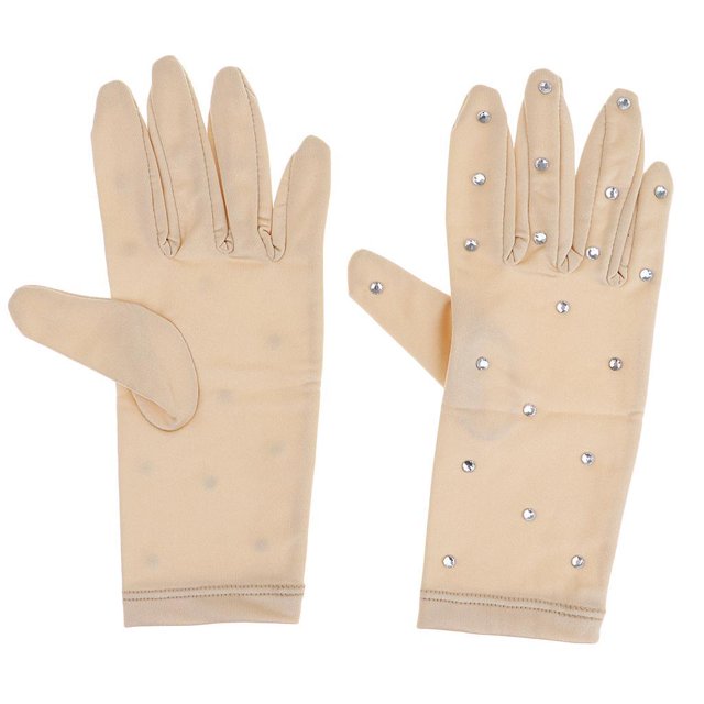 Minnieouse Guantes elásticos para niñas con pedrería para competencia de patinaje artístico sobre hielo Vestidos SG