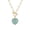 Labradorite, variant on Heart Paperclip Toggle Turquoise, Turquoise Necklace, Stainless Steel, 1
