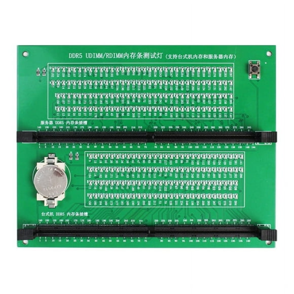 Laptop/Desktop Motherboard Memory Slot DDR5 Diagnostic Repair Analyzer Test DDR5 UDIMM/RDIMM Tester Card with LED