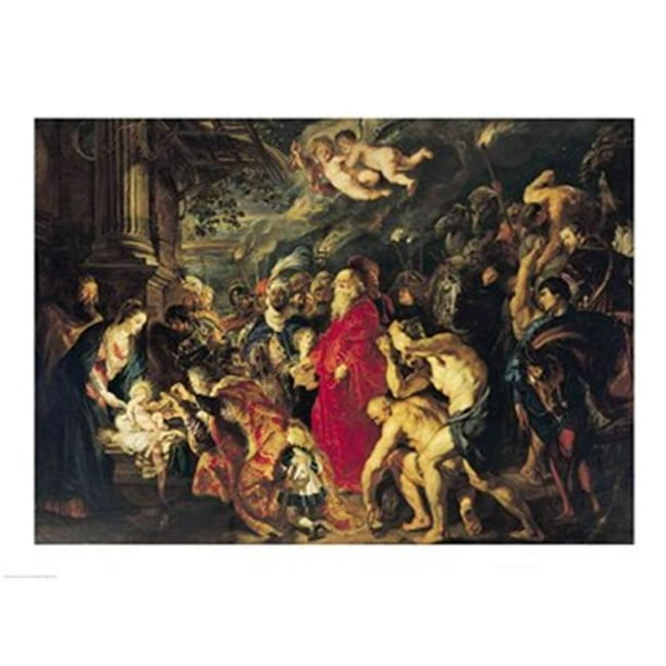 LIEBERMANS BALXIR61238 &amp;apos;Adoration des Mages 1610&amp;apos;&amp;apos; - Affiche de Peter Paul Rubens (24x18)