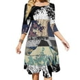 thumbnail image 1 of The Great Wave Color Glitch Sweetheart Knot Flared Dress Fashion Design Large Size Loose Dress Threshold Inverted Tumblr, 1 of 5