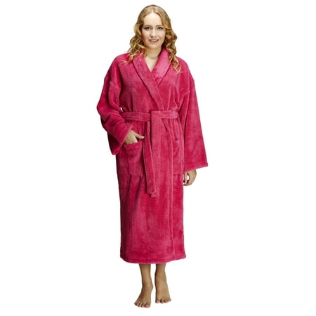 Girls Fleece Shawl Collar Robe - Women's Shawl Collar Fleece Plush Robe Turkish Bathrobe