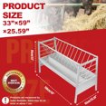 thumbnail image 2 of Large Capacity Pasture Feeder, Deep Pan Design for Feeding Horses, Sheep, and Livestock, Durable Farm Tool for Barns and Outdoor Areas, 2 of 9