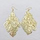 thumbnail image 3 of Pendientes de borlas de metal para mujer, delicados pendientes colgantes de araña largos de hoja de metal con borlas de estilo étnico bohemio de aleación vintage, 3 of 5