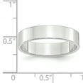 thumbnail image 4 of 10K White Gold 5mm Light Weight Flat Band Ring Size 11, 4 of 7