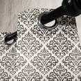 thumbnail image 3 of Ambesonne Damask Grommet Curtain, Vintage Floral Design, 50" x 96", Off White and Black, 3 of 6