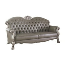 Sofa w/5 Pillows, Vintage Bone White & PU