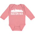 thumbnail image 3 of Inktastic Boston Massachussetts Skyline Boys or Girls Long Sleeve Baby Bodysuit, 3 of 5