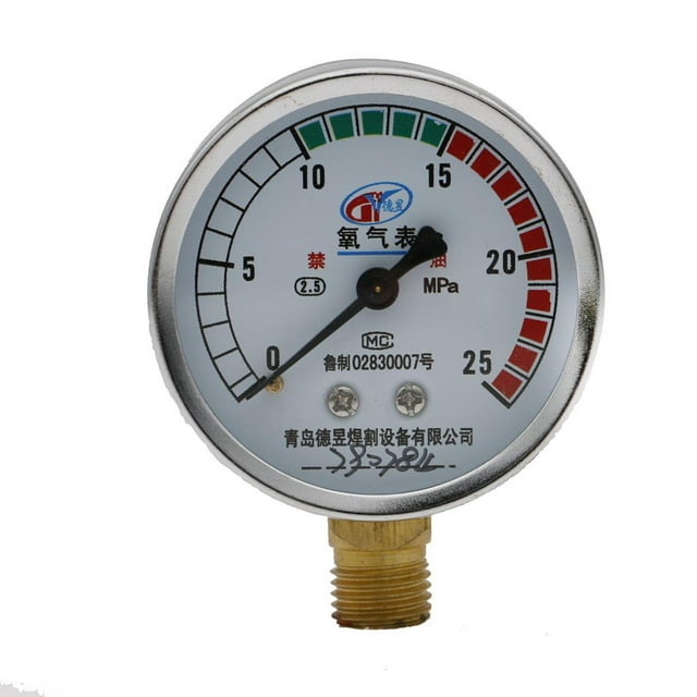 Medidor de presión de oxígeno de 0-2,5 MPa / 0-25 MPa, caudalímetro, indicadores de gas, accesorios Oxigeno Alta Presion 0-25Mpa