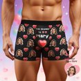 thumbnail image 2 of KHONTS Custom for Men Boxer Short with Face Personalized Underwear for Boyfriend Husband Valentine's Birthday 04-Black XXL, 2 of 9