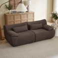 thumbnail image 2 of CQSXDA Cloud Boneless Loveseat Sofa, Modern Oversized Couch with Modular Design for Your Living Space, Brown, 2 of 5