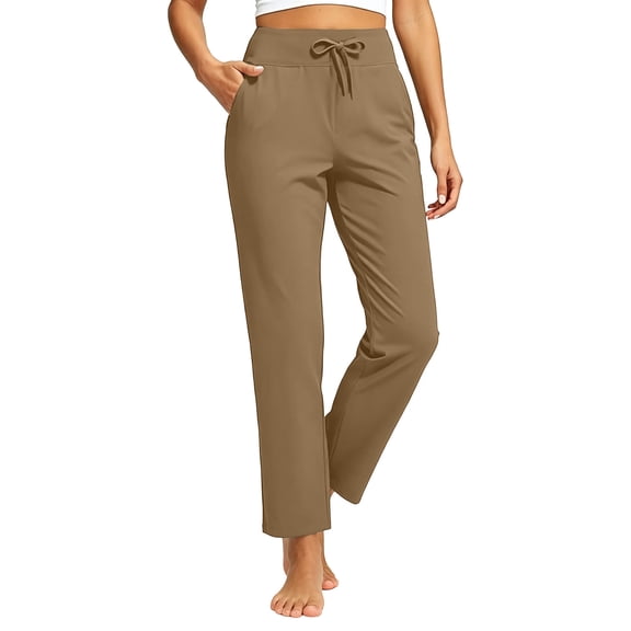 Yoga Pants for Women Loose Straight Drawstring Waist Sporty Casual Workout Elastic Leggings Long Pants