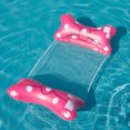 thumbnail image 2 of Bowknot Floating Water Hamaca Flotador Tumbona Inflable Piscina Mat (Rosa Roja), 2 of 8