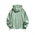 thumbnail image 3 of Men's Hoodies UPF 50+ Sun Protection Performance Long Sleeve T-Shirt Quick Dry Outdoor Hoodies Green M, 3 of 6