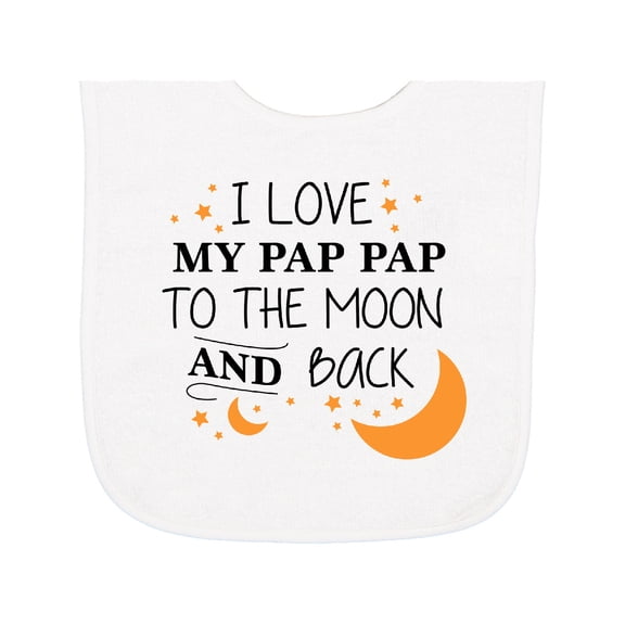 Inktastic I Love My Pap Pap to the Moon and Back Baby Terry Cloth Bib