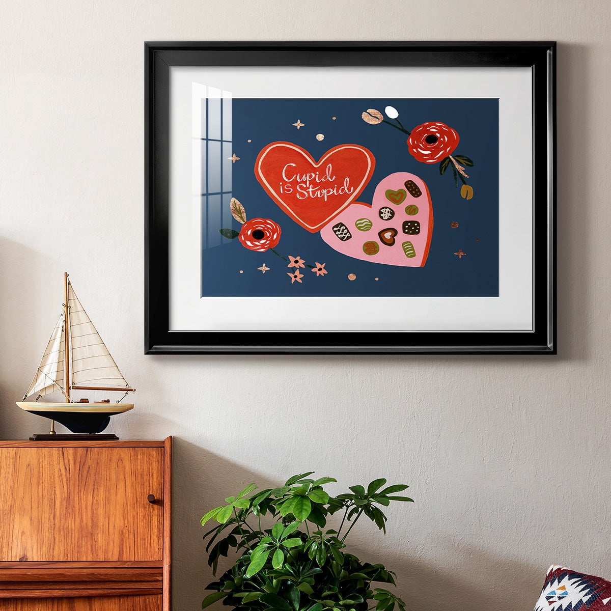 Happy Galentine II Premium Framed Print - Ready to Hang