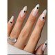 thumbnail image 1 of lote De 24 Faux Ongles Manucure En Forme De Goutte D'amande (coeur Noir). Flocons D'ongles. Copeaux D'ongles Finis, 1 of 5