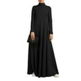 thumbnail image 1 of Bellella Robe Longue Femme Manches Maxi Col Haut Ample Noir G, 1 of 3