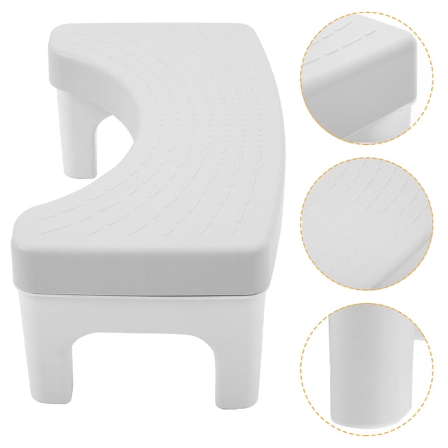 OUNONA Potty Step Stool for Toilet Squatting Stool PP Weight Support Easy to Clean 1Set