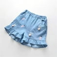 thumbnail image 2 of Little Girls' Shorts Girl Jeans High Waist Denim Shorts Summer Clothes Girls Girls Shorts Size 6-7 Years, 2 of 3