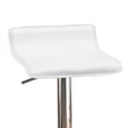 thumbnail image 2 of Benzara Contemporary Backless Seat Bar Stool, White ,Set of 2-Color:Chrome & White, 2 of 5