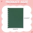 thumbnail image 2 of Cubierta de Cuaderno de Disco de Cuero, Cubierta de Planificador de Disco de Tamaño Mediano para Cuaderno Arc Happy Planner, Verde, 2 of 6