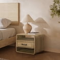 thumbnail image 5 of LuxenHome Small Night Stand with Drawer, 15.7" H Light Oak Bedside Table for Bedroom, Living Room, 5 of 9