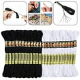 thumbnail image 2 of MYG Diy Embroidery Thread Black And White Embroidery Thread Hand Braided Thread, 2 of 7
