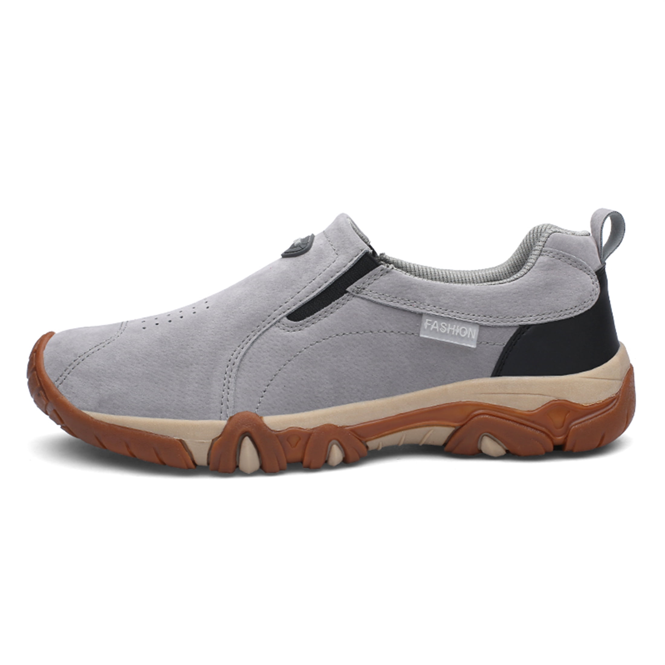 LASUDRAA Mens Outdoor Hiking Shoes Breathable Cushioned Anti-Slip Trailing Sneakers for Trekking Walking Camping