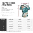 thumbnail image 3 of Zufioo Watercolor Sea Turtle Print Women's Classic V-neck T-shirt, V-neck Short-sleeved Tops Home Wear, Suitable for Daily Life, Work, Outdoors-XX-Large, 3 of 8