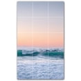 thumbnail image 1 of Picture-Tiles.com: Waves Ceramic Tile Wall Mural WAL501171-35S. 12.75"W x 21.25"H using (15) 4.25" x 4.25" Ceramic Tiles-Satin Finish, 1 of 3
