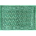 thumbnail image 1 of Ahgly Company Indoor Rectangle Persian Turquoise Blue Traditional Area Rugs, 7' x 10', 1 of 4