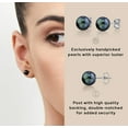 thumbnail image 5 of THE PEARL SOURCE 8.5-9.0mm Black Japanese Akoya Real Pearl Earrings for Women - 14k Gold Stud Earrings | Hypoallergenic Earrings with Genuine Cultured Pearls, 5 of 7