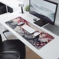 thumbnail image 2 of Elevate Your Game: XL Watercolor Cherry Blossom Gaming Mouse Pad, Japanese Inspired Pink Design, Non-Slip & Stitched Edges, Perfect for Home Office or Gaming. Large 31.5x11.8 Inches!, 2 of 7