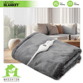 thumbnail image 2 of Magshion 45" x 60" Electric Throw Blanket, Flannel Heated Blanket with 3 Heating Levels & 4H Auto-off, Machine Washable, Dark Gray, 2 of 10
