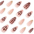 thumbnail image 3 of Uñas postizas CHAONENG Almond Medium 3D Leopardo Flor 24 piezas, 3 of 7