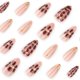 thumbnail image 3 of Uñas postizas CHAONENG Almond Medium 3D Leopardo Flor 24 piezas, 3 of 7