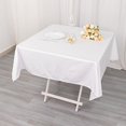 thumbnail image 6 of BalsaCircle 54x54 in White Premium Scuba Polyester Square Tablecloth Party Linens Events Decorations Supplies, 6 of 8