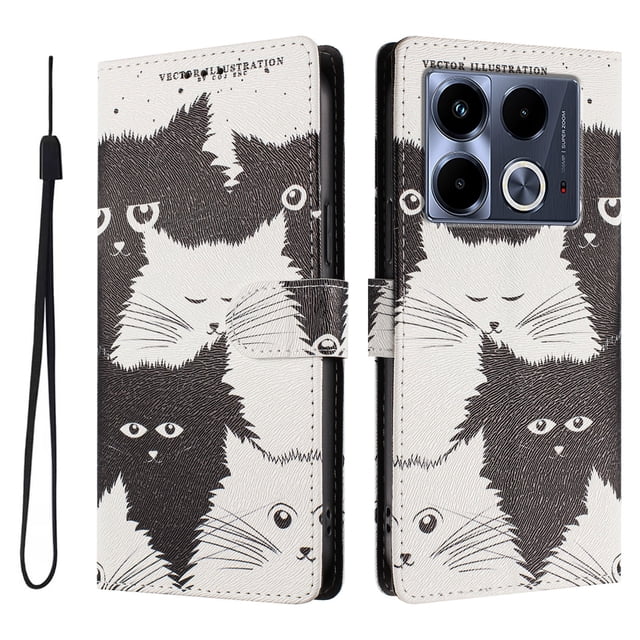 FOXDOCK Funda Tipo Cartera para infinix Note 40 5G con Soporte y Correa – Diseño de Patrones Lindos