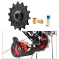 thumbnail image 6 of 11T/12T/13T/14T/15T/16T/17T Rear Derailleur Pulley, Bike Ceramic Bearing Jockey Wheel Aluminium Alloy Rear Derailleur Guide Roller 14T Black, 6 of 10