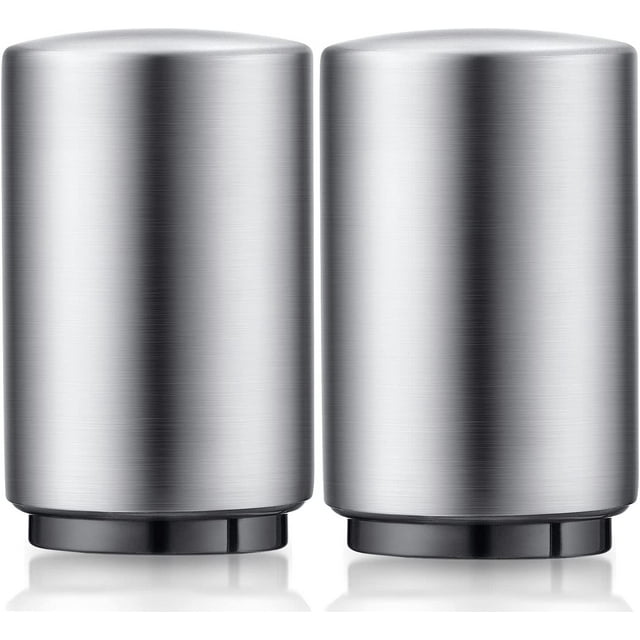 FrostHike 2pcs Premium Beer Bottle Opener. Stainless Steel. Automatic Wine Bartender Tool. Press & Pop Lid Open. Potable. No Damage. Quick Open Cap for Kitchen Home Bar Restaurant Household Utensils