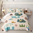 thumbnail image 2 of Erosebridal Happy Camping Quilt King For Camper Gifts,Adventure Theme King Coverlet Set For Boys Kids,3-Piece, 2 of 7