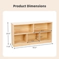 thumbnail image 5 of MEEYOO Solid Rubber Wood Kids Bookcase 43.3L", 2-Tier Toy Organizers and Storage Bins, Montessori Book Shelf for Kids Rooms, Playroom, Nursery, Classroom, Kindergarten, 5 of 8